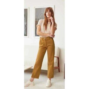 Everlane High Rise Cropped Straight Pants